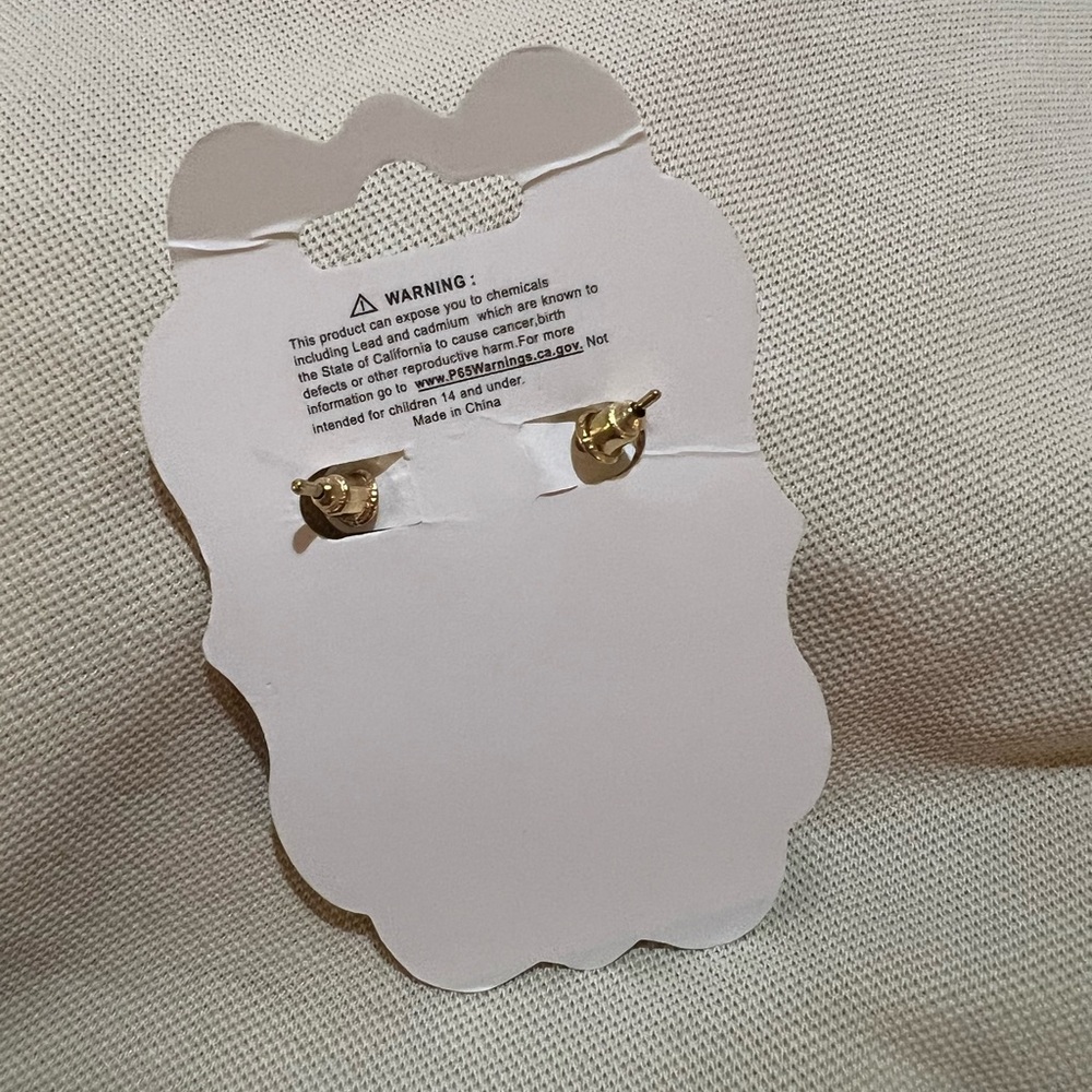 Nicole Gold Cocktail Earrings NWT - Picture 2 of 3